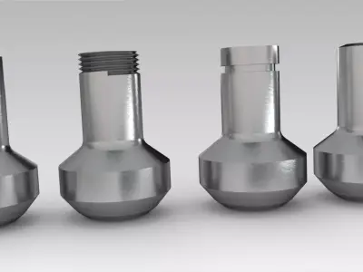 NIPOLET set of stainless steel drill bits 3D model