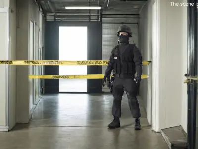 SWAT Police Officer Rigged for Maya 3D model