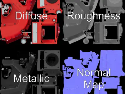 Industrial Magnet Hoist D Model Pack Low-poly 3D model