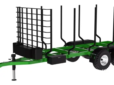 Timber Trailer 3D model by MK-3D