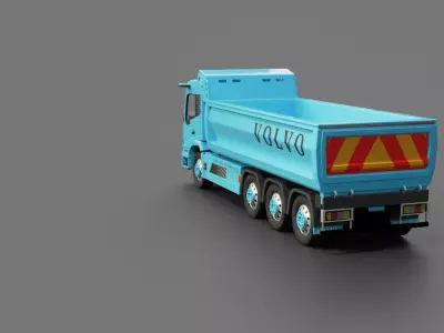 Volvo Electric FMX 8X4Rigged 3D model