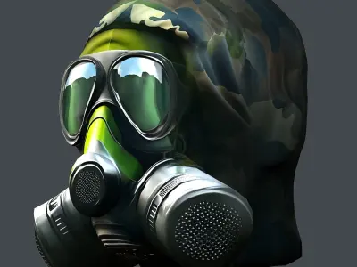Helmet 3d model military combat Military Low-poly Low-poly 3D model get