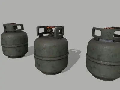 Propane Tank Low-poly 3D model get