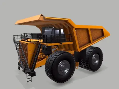 Industrial Vehicle Mine Truck Low-poly 3D model