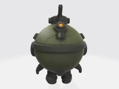 Suicide Bomb Robot Low-poly 3D model