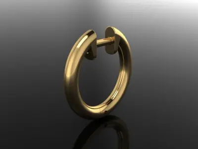 Round Earring Hoop 14mm 3D print model