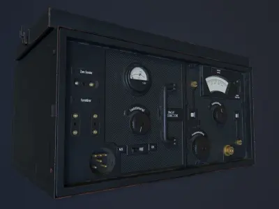 WWII German VHF Receiver Radio  Low-poly 3D model