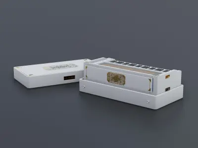 Harmonium indian musical instrument Low-poly 3D model