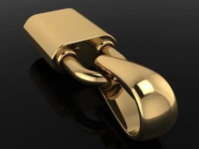 Dainty Lock Pendant 3D print model