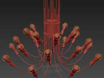 OCTUS ray chandelier 3D model