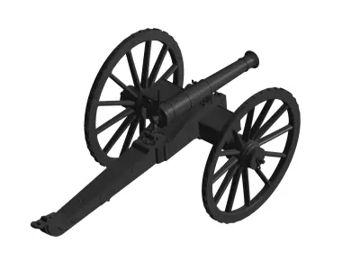 Gun carriage 3D model