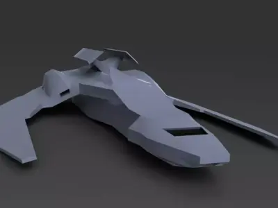 Shockwave futuristic spacecraft 3D print model