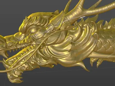 Dragon golden 3D model