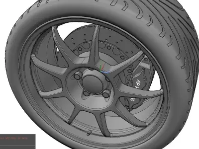 Car Wheel 3D model by Titi95 from CGTrader