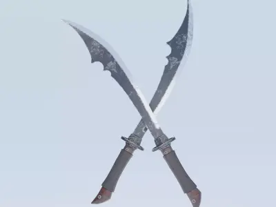 Combat Blade Low-poly 3D model