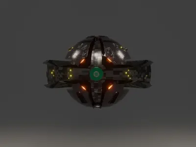 sci-fi drone Free low-poly 3D model by vudooartz