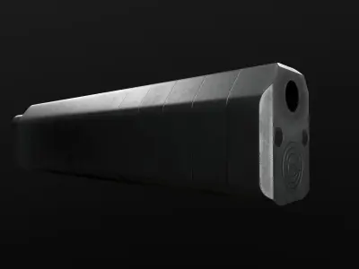 SilencerCo Salvo12 12 Gauge Shotgun Suppressor Low-poly 3D model