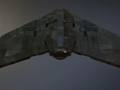Spaceship - Pirate Fighter Low-poly 3D model