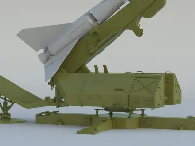 S-75 Dvina SA-2 Guideline S-75 Desna V-750 3D model