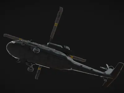 Blackhawk Helicopter Low-poly 3D model