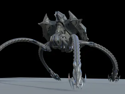 Scifi alien 3D model