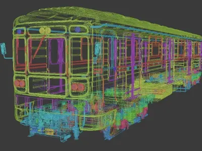 Kyiv Subway train 3D model