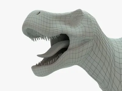 Tyrannosaurus Rex Rigged Basemesh Low-poly 3D model