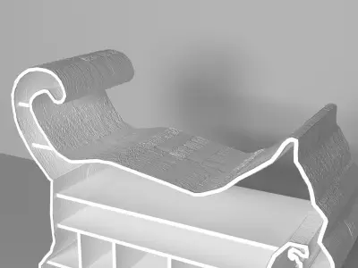 cupboard furniture Low-poly 3D model