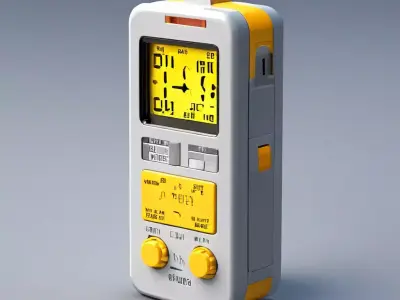 Retro Futuristic Gadget 3D Model Low-poly 3D model