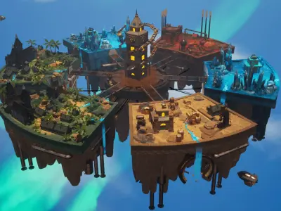 Chronos Terminus Game Environment UE FBX Low-poly 3D model