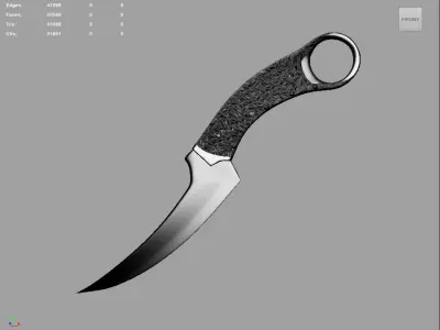 Neck Knife Dagger 3D model