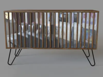 Four Door Media Console 3D model
