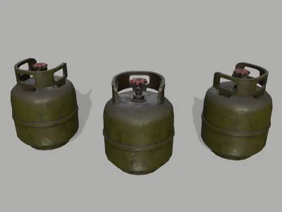 Propane Tank Low-poly 3D model 6