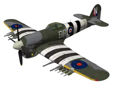 hawker typhoon  MK1b 3D model purchase