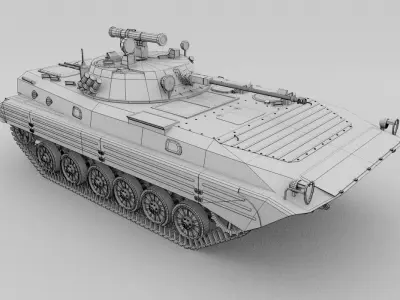 BMP-2 military tank 3D model