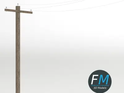 Telephone pole 3D model purchase
