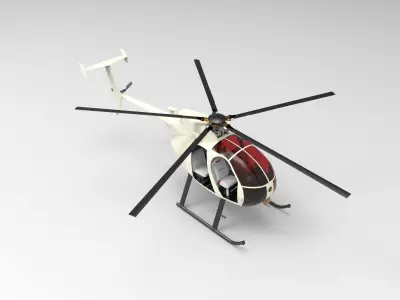 Helicopter MD500 3D model by Hafcoy