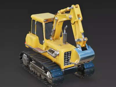 Titan-Trek Heavy Excavator 3D Model Low-poly 3D model