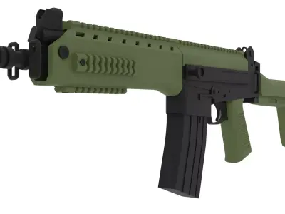 IMBEL IA2   low poly  Low-poly 3D model