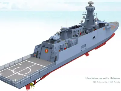 Ukrainian corvette Hetman Ivan Mazepa 3D print model