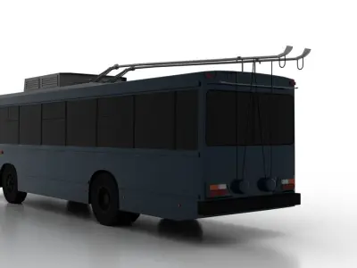 Trolleybus Kiyv-12-04 Low Low-poly 3D model