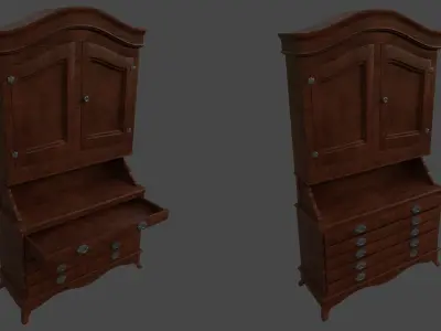 Cupboard Fancy Free low-poly 3D model