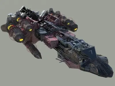 Attack Ship - Space Ship 3D model