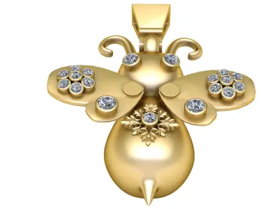 Butterfly pendant 3d prientable model 3D print model