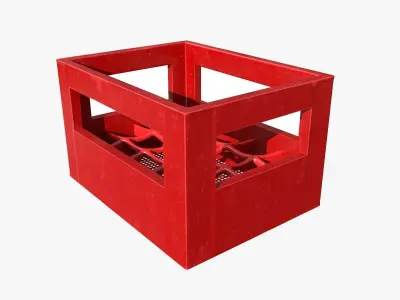 Bottle box red 3D model
