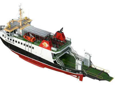 Ro-Pax Ferry RWB 3D model