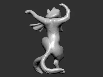 The UKIYOE dancing cat 3D model