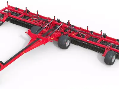 Agricultural Tillage Low-poly 3D model