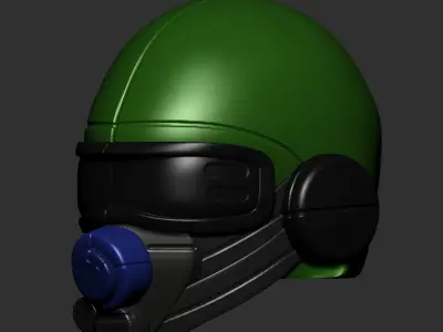 helmet high poly sculpt 3d printable ver 7 3D model 3D model buy