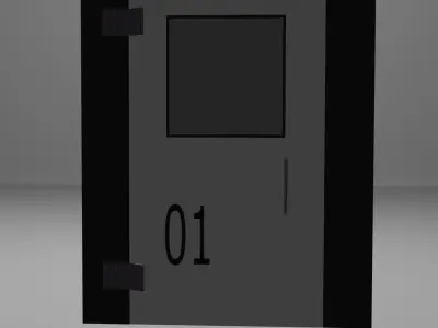 door sci-fi Free low-poly 3D model